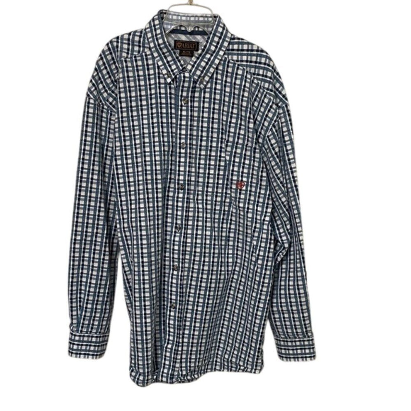 Ariat Men's Extra Large Blue Plaid Shirt