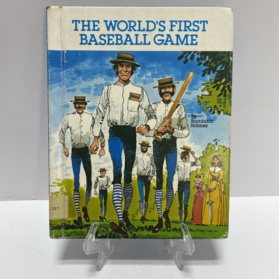 World s First Baseball Game Book By Burnham Holmes 1978 (1940) Hardcover