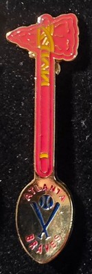 ATLANTA BRAVES TOMAHAWK ''SPOON'' LAPEL PIN