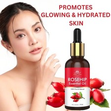 Organic Cold-Pressed Rosehip Seed Oil Pure Raw Skin Hair Face Anti-Aging USA