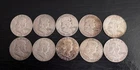 Lot of 10 Ben Franklin Half Dollar 90% Silver Coins circulated