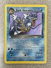 Dark Gyarados 8/82 Holo, SWIRL, Team Rocket Pokemon Card *Heavily Played*