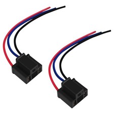 H4 Headlight Wire Socket Connector, 3 Wire Way Male/Female Female/2PCS