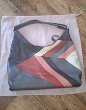 RADLEY Leather Retro Hobo Shoulder Bag Oxleas Belt Strap Tote Colour block