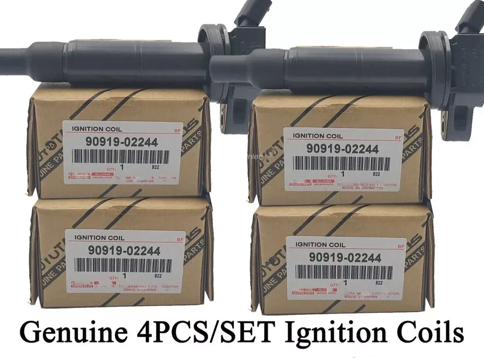 GENUINE DENSO x4 Ignition Coils For 2010-2012 Lexus HS250h 2.4L L4, 90919-02244 - Image 2 of 4