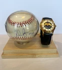 Nolan Ryan Signed Baseball with Nolan Ryan Fossil Watch 878/5000.