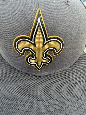 New Era New Orleans Saints 59Fifty Fitted Hat Black/Gold 7 3/4 New Never Worn.