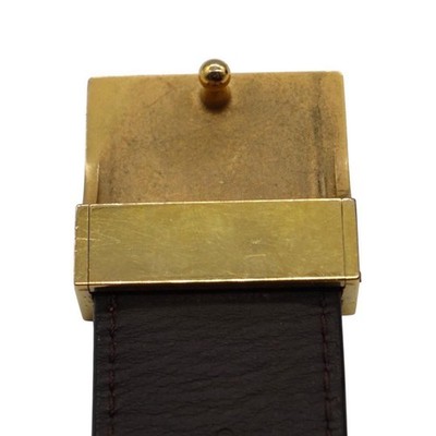 LOUIS VUITTON Santure Carre Belt Monogram Leather Brown SHW France $_57.PNG?set_id=880000500F main image 4