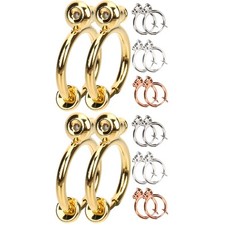16 pcs Round Clip on Earring Backs Clip on Earring Converter Components