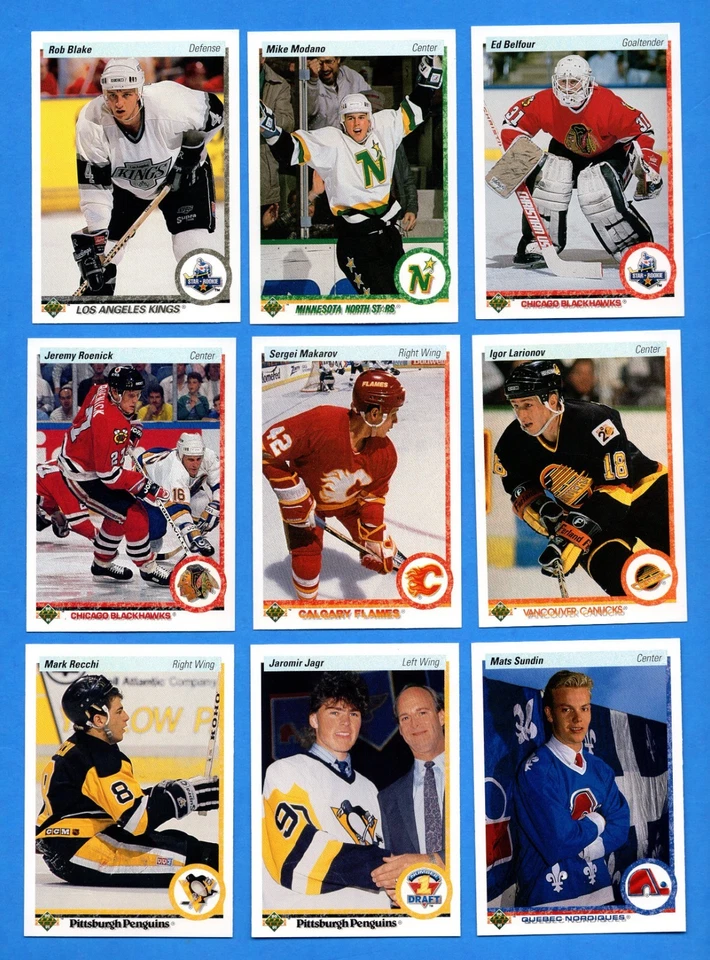 1990-91 Upper Deck NHL Hockey Low Series Set #1-400 - Jagr, Belfour, Modano RCs! - Image 2 of 4