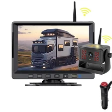 Digital Wireless 7'' Display Screen DVR and Magnetic Backup Camera trailers RVs