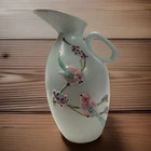 Vintage RARE Hull Art Pottery Pitcher Blue “Serenade Songbirds" S8 1957 MCM