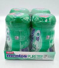 Mentos Pure Fresh Sugar-Free Chewing Gum with Xylitol Spearmint - 4 Pack NEW