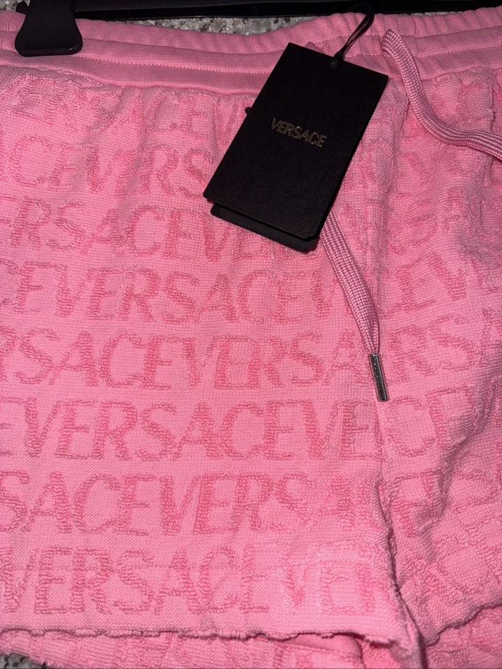 Pantalones Cortos Versace Para Mujer Jacquard Punto Toalla Tela Flamenco Talla 42 $800 Nuevo con Etiquetas Foto 3 de 4