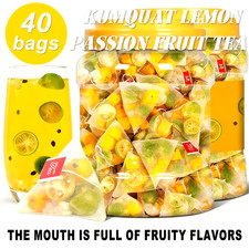 High-Quality Tea Blend Featuring Kumquat 7 Oz Fruit Lemon w/ Rock Sugar 40 Bags