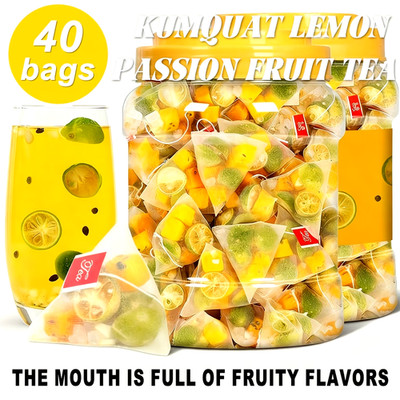 High-Quality Tea Blend Featuring Kumquat 7 Oz Fruit Lemon w/ Rock Sugar 40 Bags