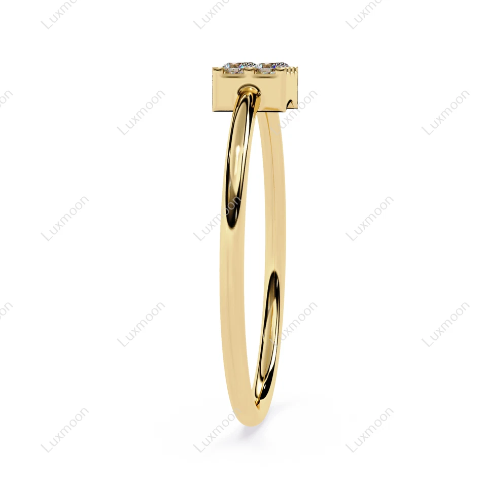 Lab-Created 0.50 Ct Round Cut White Diamond Engagement Ring 10K Yellow Gold - Image 3 of 4