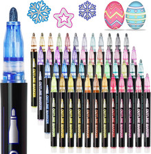 Glitter Markers Outline Glitter Pens: 48 Shimmer Metallic Tween Teen Girl Gif...