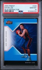 2004 TOPPS FINEST #220 DAVID LEE BLUE REFRACTOR  /50 RC Rookie Card PSA 10 POP 2. rookie card picture