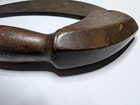 Vintage Curved Rocker Knife Metal Blade Dark Brown Wood Handle 8 in — photo 7
