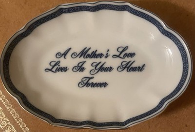 Mottahedeh ''A Mother's Love'' Porcelain Trinket Tray   New in Original Box-S281