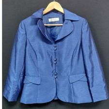 TAHARI ARTHUR S. LEVINE Blue Blazer Women Solid Size 8