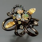 Handmade Natural Opal Ring 925 Sterling Silver Size 8 /R440602