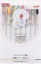 Mitsubishi Pencil UMNS38FC8C Gel Ballpoint Pen Uni-Ball One 0.38 Fica Color Set
