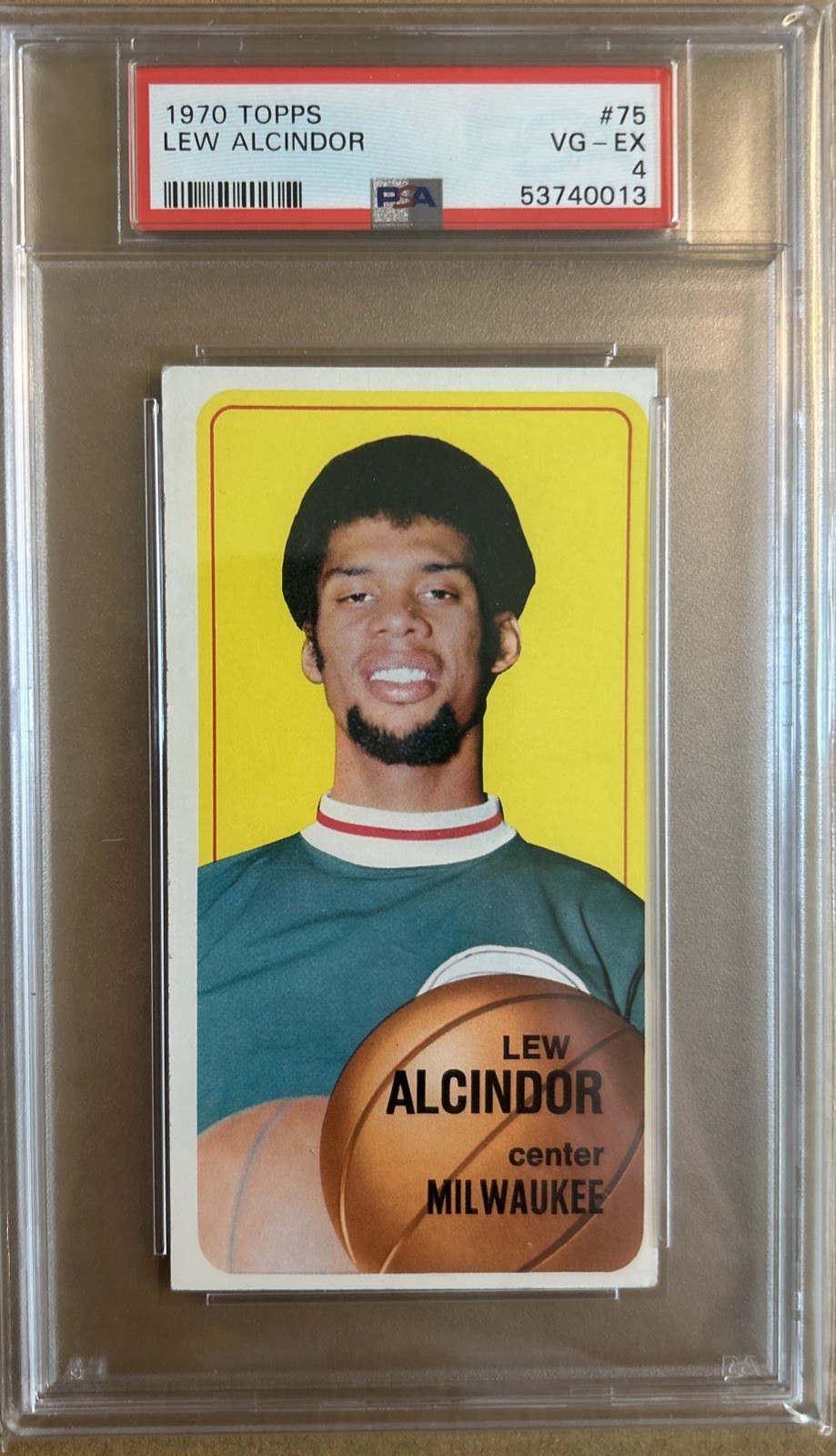 1970 Topps- Lew Alcindor #75 PSA VG-EX 4 (53740013)