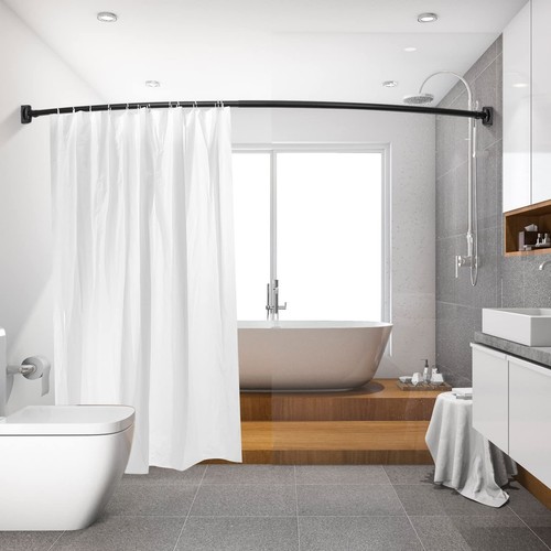 Chrsouly Curved Shower Curtain Rod, 42-74 inches Adjustable Curved Shower Rod... - Picture 7 of 7