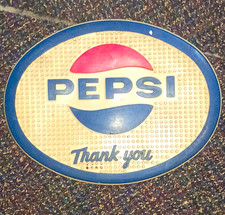 Vintage Pepsi "Thank You" Oval Sign/Plaque with Pepsi Logo, Soda Theme