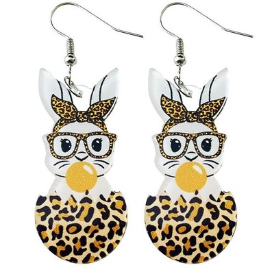 Acrylic Easter Basket Eggs Bunny Rabbit Earrings Drop Dangle Gifts Jewelry for W