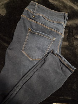 Curvy Sense Plus Size Skinny Jeans Dark & Light Blue Stretch 5-Pocket Button Zip