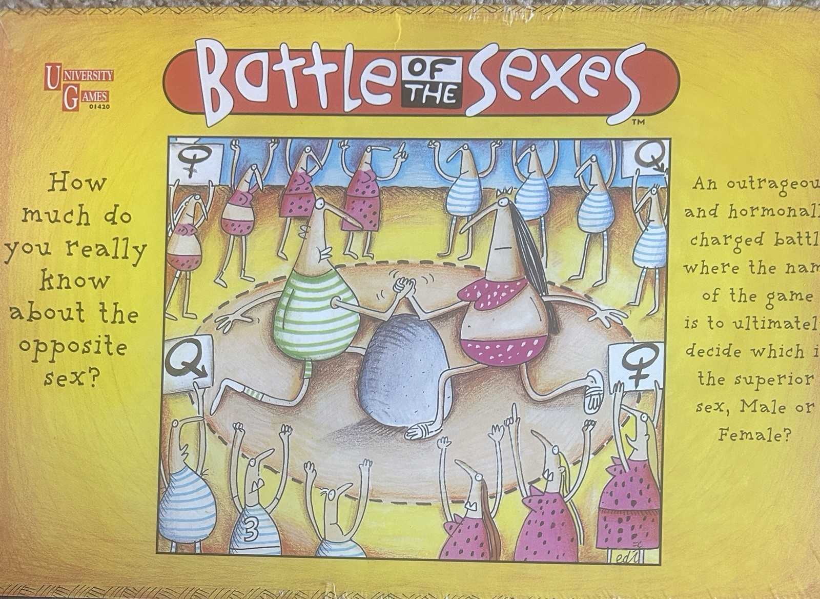 Battle of the Sexes Board Game 1997 University Games - New in Box