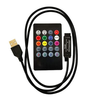 RTNLIT 20 Keys 5V Music Infrared Remote Controller, RGB (Red, Green, Blue)