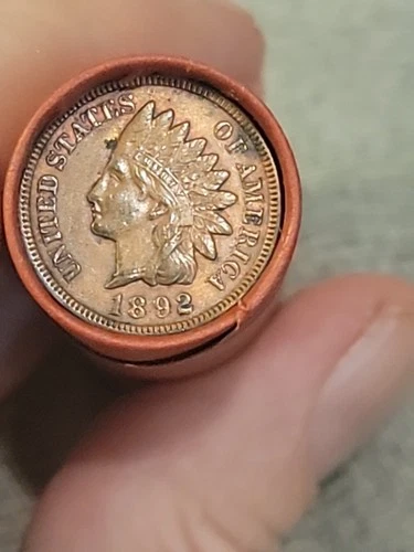 Stunning Au 1892 Indian Head &XF+Civil War Token Ends Of Lincoln Wheat Cent Roll