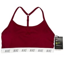 Nike Indy Womens Light-Support Padded Sports Bra CU7130-638 Red Size Large