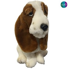 Vintage 1980s Hush Puppies Hound Dog Plush 11 Brown White Dog Plush Toy