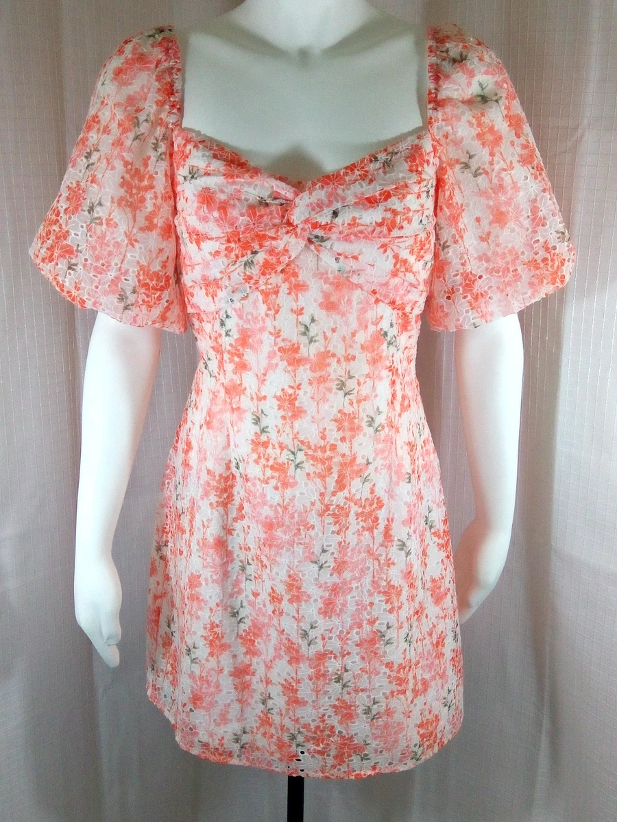 v neck embroidered dress White 1950s Deep V-Neck Embroidered Floral Dress