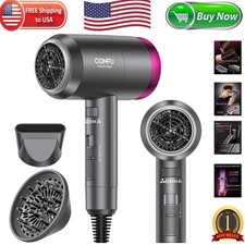 Lightweight 1600W Ionic Blow Dryer - 3 Heat Settings  Travel-Friendly Design