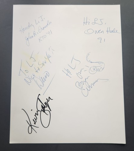 KT OSLIN Country Singer Hand Signed Photo 5 Signatures on Back Owen Hale Crowder - Picture 2 of 13