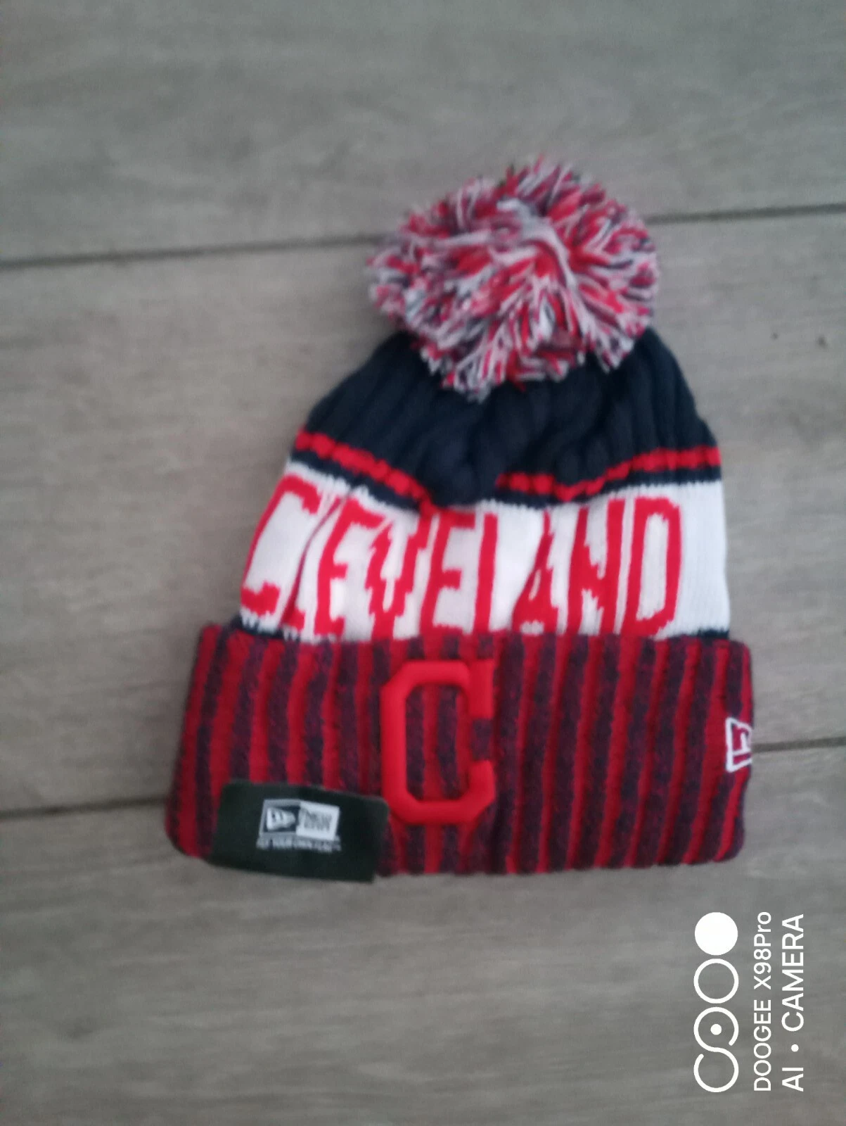 Cleveland Guardians MLB Bobble Beanie Team Multi Colour Tag Still On