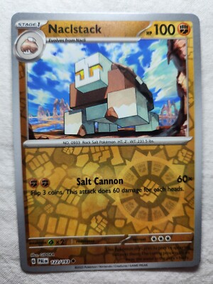 Pokemon - Naclstack 122/193 - Reverse Holo - Paldea Evolved - Mint ...