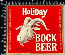 Holiday Bock Beer Label - WISCONSIN