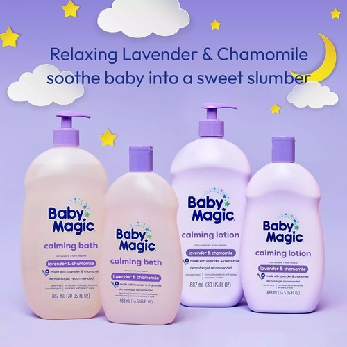 2 Pack - Baby Magic Calming Baby Bath, Lavender & Chamomile, 16.5 fl oz Each - Picture 5 of 9