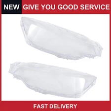 Pack of 2 for BMW 3 Series 2016-2018 Front Left Right Headlight Cover Clear Lens