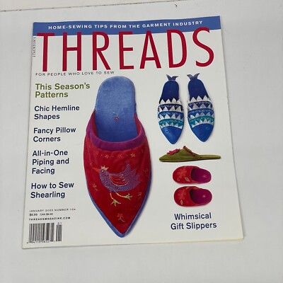 Threads Sewing back issue Magazines 2003 January #104 Machine-Sew TAUNTON'S