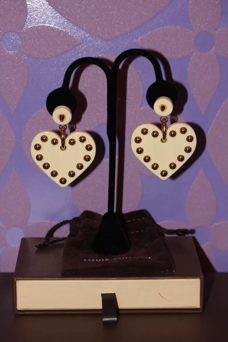 lv heart earrings