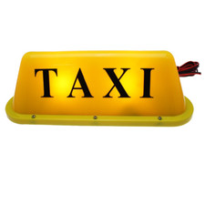 Taxi Magnetic Base Roof Top Cab LED Sign Light 12V Cigarette Lighter Yellow