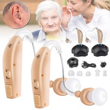 1 Pair Of Digital Hearing Aid Severe Loss Rechargeable Invisible BTE Ear Aids